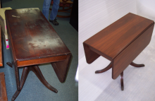Table before and after